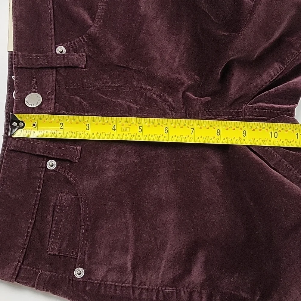 NWT Universal Thread Burgundy High Rise Velvet Velour Skinny Pant Jean